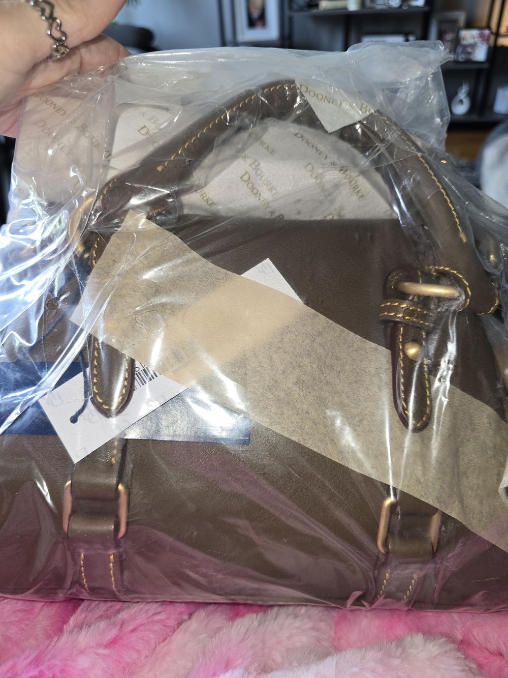 Dooney & Bourke Leather Satchel with Matching Wallet - Picture 2 of 4